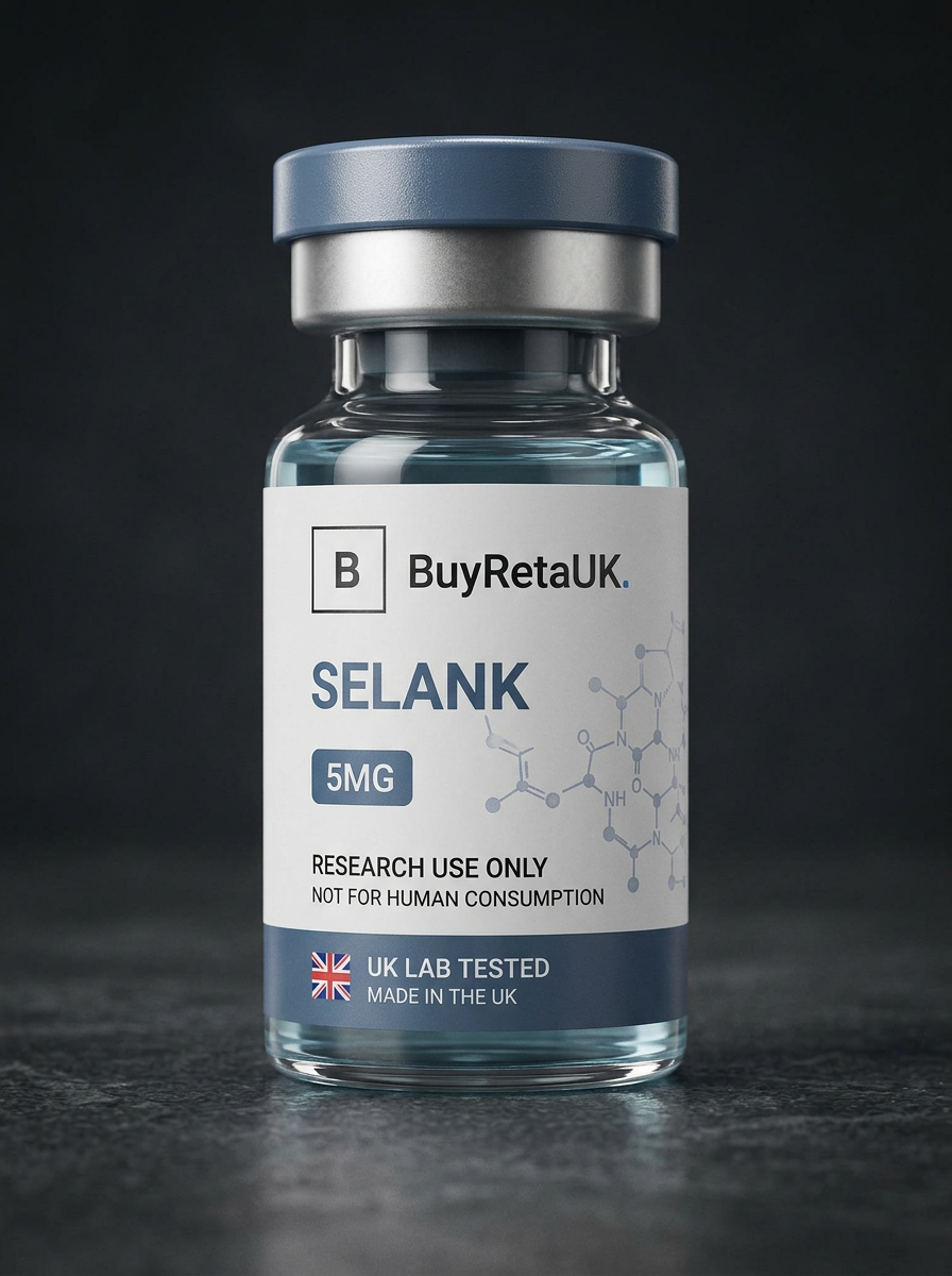 Selank research peptide vial